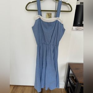 Vintage Blue Polka Dot Dress